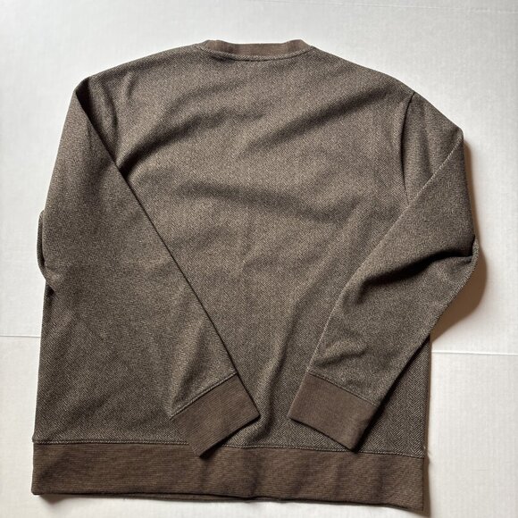 Express Men’s Brown Pullover Fleece Size Large - Picture 7 of 7